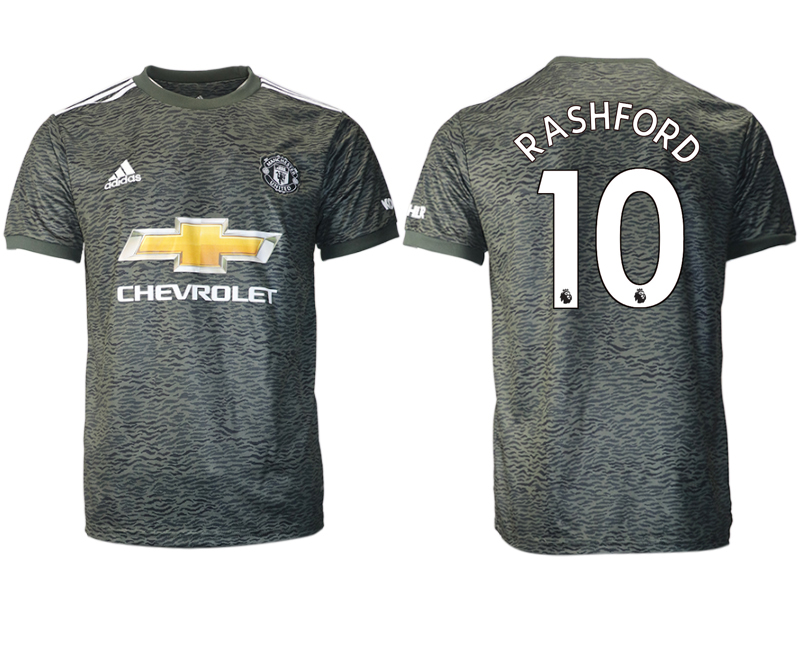Men 2020-2021 club Manchester United away aaa version #10 black Soccer Jerseys->manchester united jersey->Soccer Club Jersey